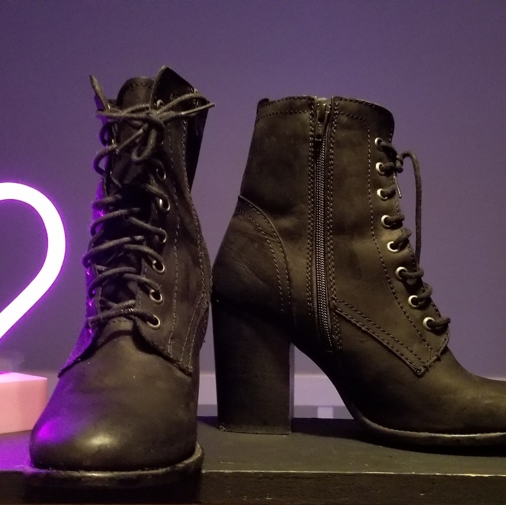 Lace up ankle boots